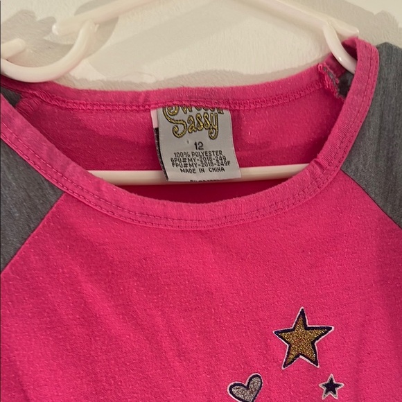 Pink and Gray Nightgown with Playful Design - Picture 3 of 5